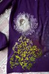 Fialová - ručně dekorované tričko s dlouhým rukávem a santoro dívkou velikost 158/164