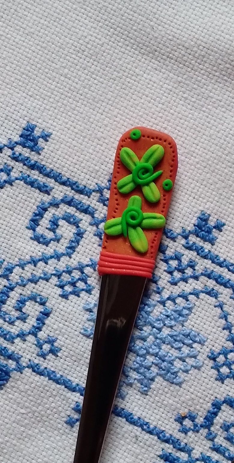 fimo DLOUHÉ LATTÉ LŽIČKY SE ČTYŘLÍSTKY, PRO RADOST, POTĚŠENÍ A ŠTĚSTÍ