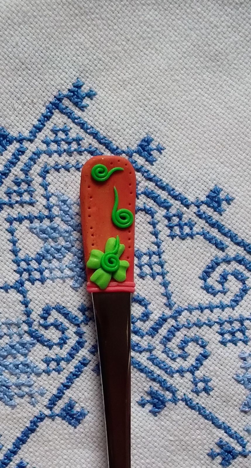 fimo DLOUHÉ LATTÉ LŽIČKY SE ČTYŘLÍSTKY, PRO RADOST, POTĚŠENÍ A ŠTĚSTÍ