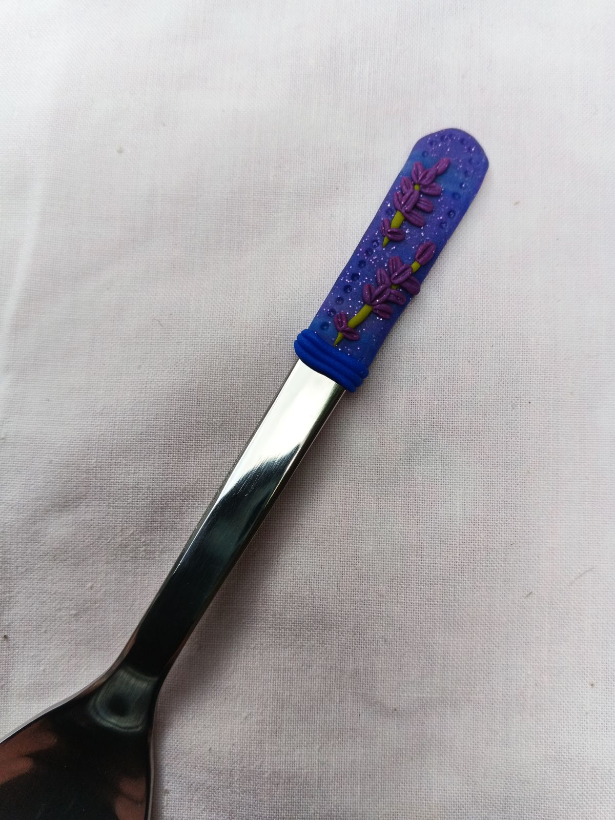 Čajová levandulová lžička - dlouhá 14cm vhodná do čtvrtlitrových hrnečků