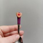 4. Mocca lžička dekorovaná lineckým cukrovím - vánoční téma - klasické slepované koláčky, srdíčka, kytičky