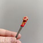 5. Mocca lžička dekorovaná lineckým cukrovím - vánoční téma - klasické slepované koláčky, srdíčka, kytičky