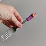 Linecké - vidlička 5. dezertní vidličky dekorované lineckým cukrovím - vánoční téma - klasické slepované koláčky, srdíčka, kytičky