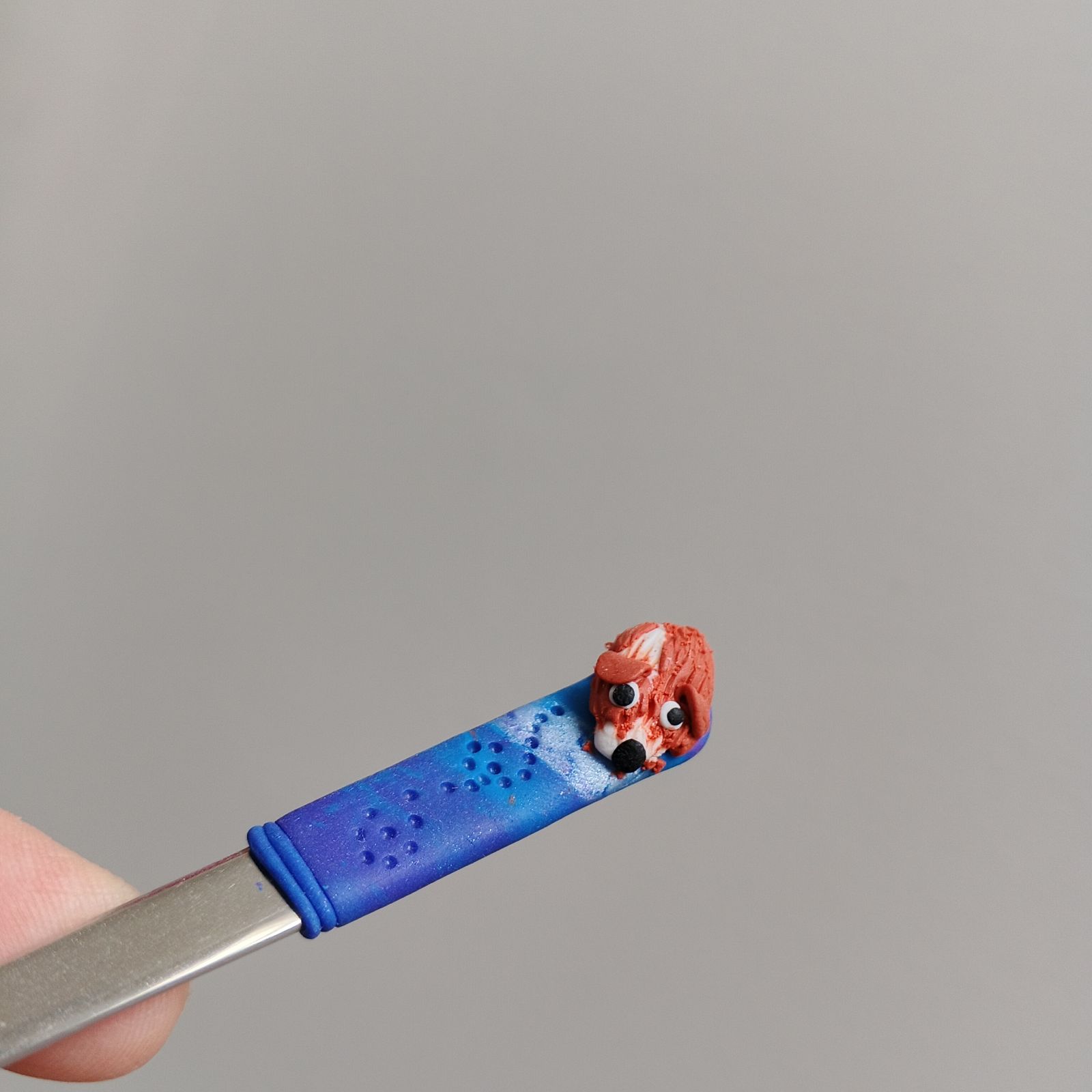 Čaj 9.Veselá čajová lžička s modelovaným morčátkem - každé morčátko je jedinečné.