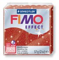 č.202 FIMO efekt -  červená se třpytkami