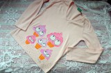 Tričko triko světle růžové, dlouhý rukáv 100% bavlna - ručně malované - zrmzlina, zmrzliny, zmrzlinky - sladké, veselé, okaté, cute velikost M Veronika "Tanísek" Kocková