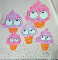 Tričko triko světle růžové, dlouhý rukáv 100% bavlna - ručně malované - zrmzlina, zmrzliny, zmrzlinky - sladké, veselé, okaté, cute velikost M Veronika "Tanísek" Kocková
