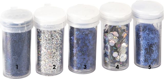 Modré opalizující hvězdičky třpytky - glitry vhodné pro práci s fimem, papírem, cardmaking,scrapbook