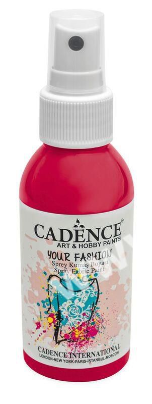 Fuchsiová - Cadence - barevný sprej na textil - Your fashion - 100ml - vhodné pro práci se šablonami (šablonou), šablonování