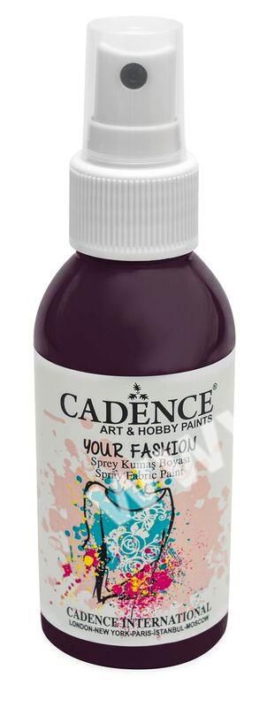 Lilková - Cadence - barevný sprej na textil - Your fashion - 100ml - vhodné pro práci se šablonami (šablonou), šablonování