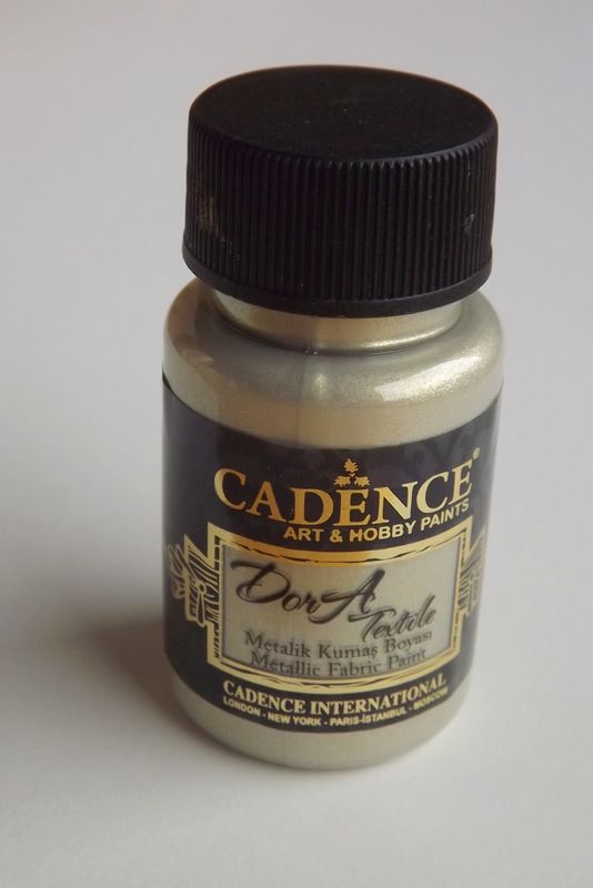 Platinum - platinová metalická barva na textil - Cadence DorA - zdravotně nezávadná, 50ml