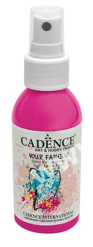 Růžová - Cadence - barevný sprej na textil - Your fashion - 100ml - vhodné pro práci se šablonami (šablonou), šablonování