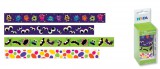 Sada papírových washi pásek s kovovým oddělovačem ve funkční krabičce - pro tvorbu scrapbooking, cardmaking, koláže, dekorování šesitů, alb, přání - fialová, zelenáflekay, příšerka, příšerky, monster, úsměvy, oči,vajíčka,