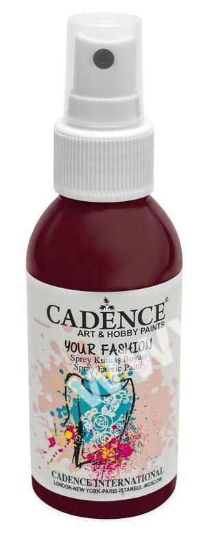 Bordo - Cadence - barevný sprej na textil - Your fashion - 100ml - vhodné pro práci se šablonami (šablonou), šablonování