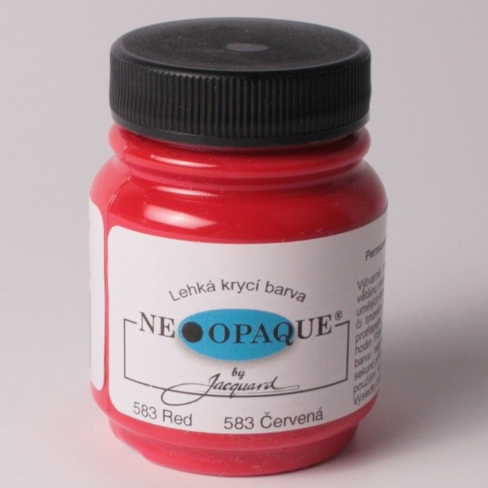 Akrylová barva na textil Neopaque - krycí - Červená Jacquard