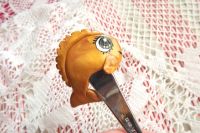 Zlatá rybka fimo vidlička - ručně modelovaná a malovaná